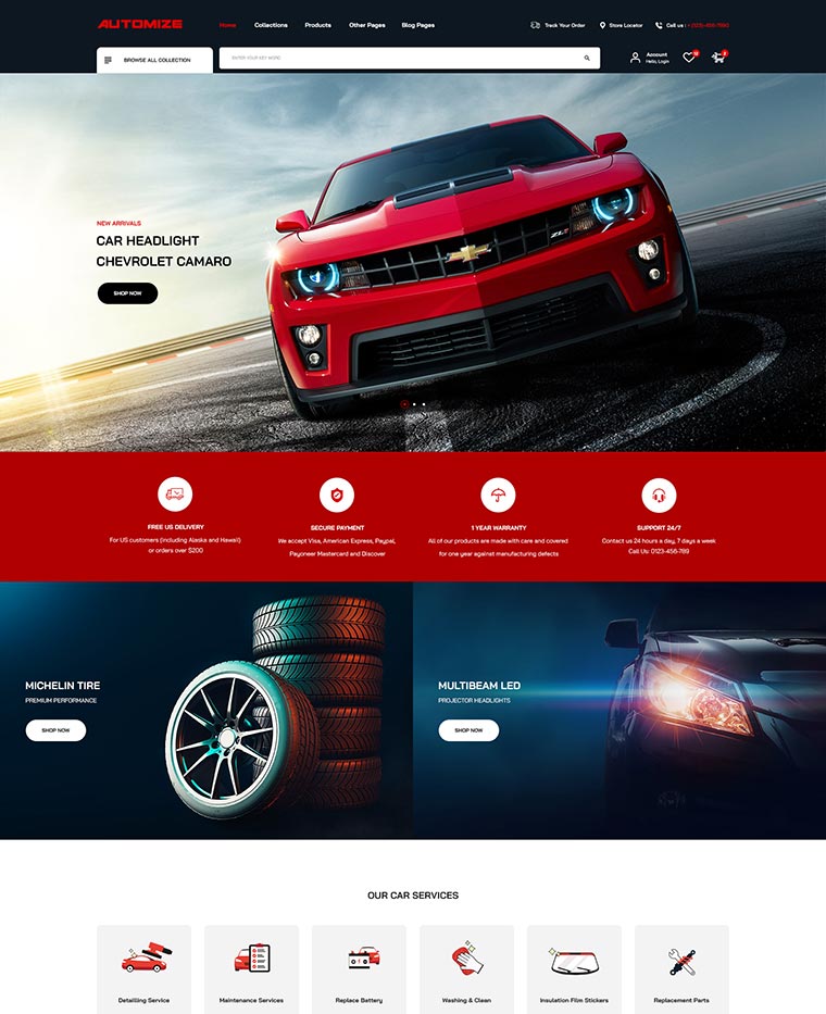 Auto Parts & Car Services Shopify Theme