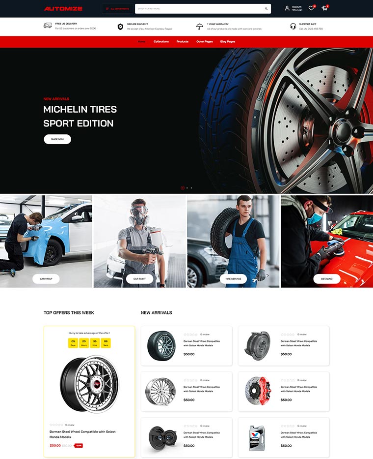 Auto Parts & Car Services Shopify Theme