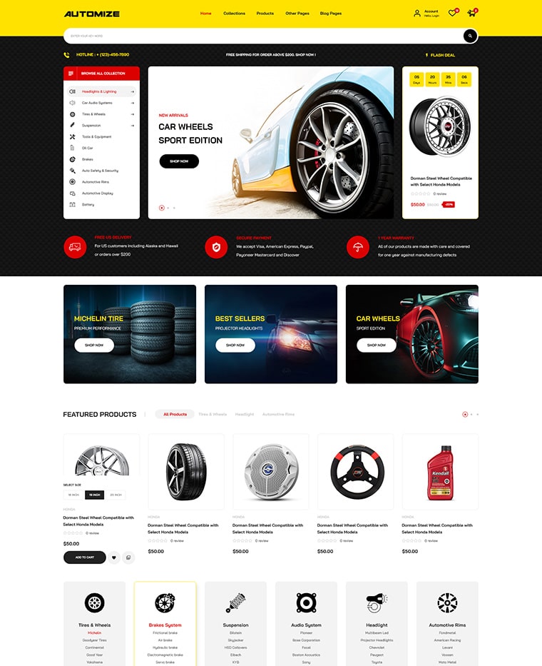 Auto Parts & Car Services Shopify Theme