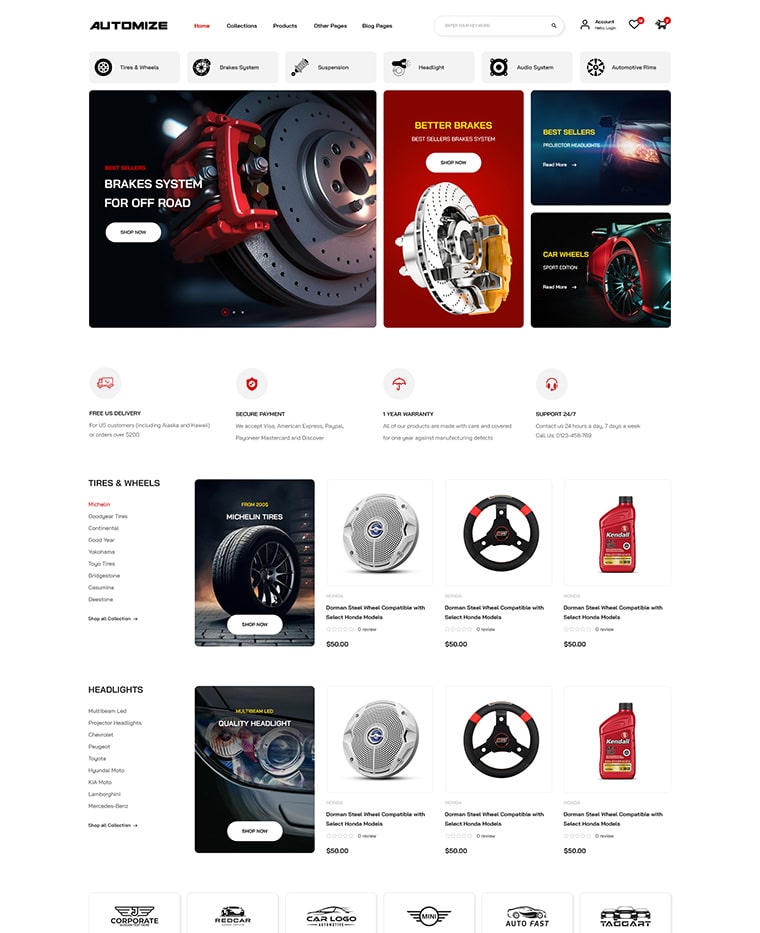 Auto Parts & Car Services Shopify Theme
