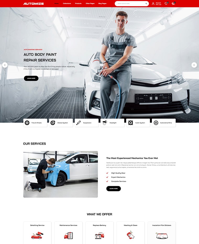 Auto Parts & Car Services Shopify Theme