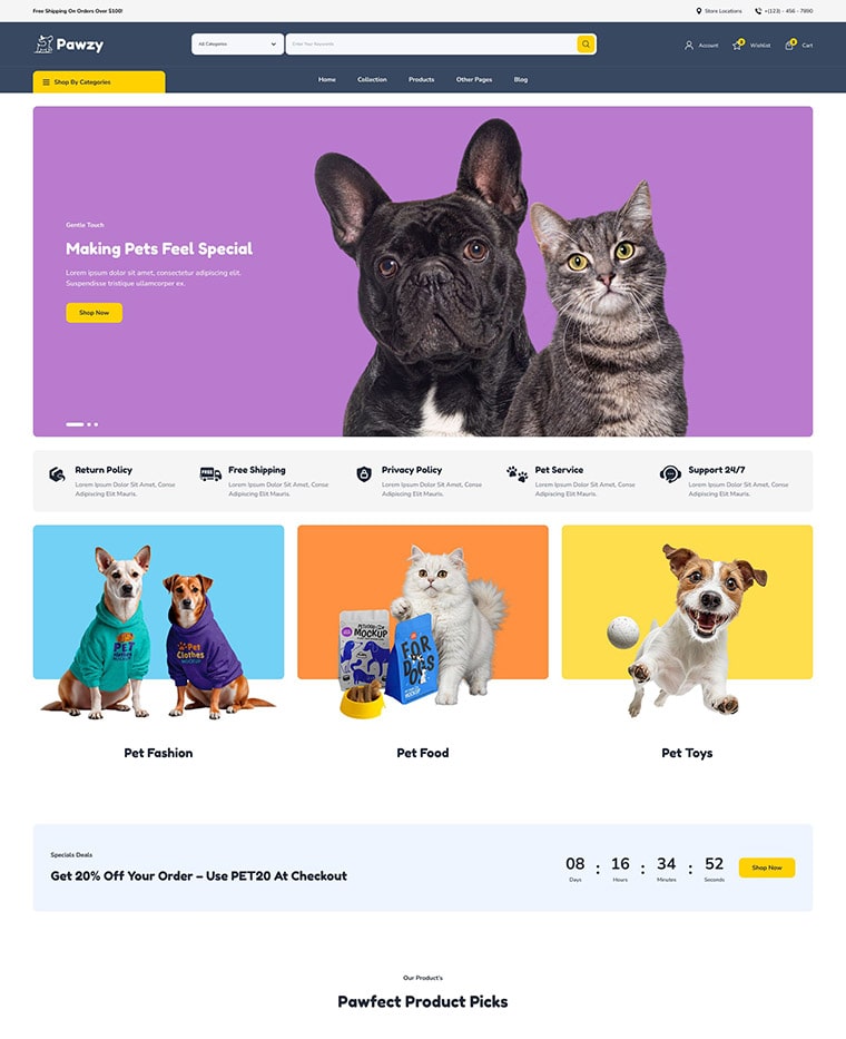 Pet Shop Shopify Theme