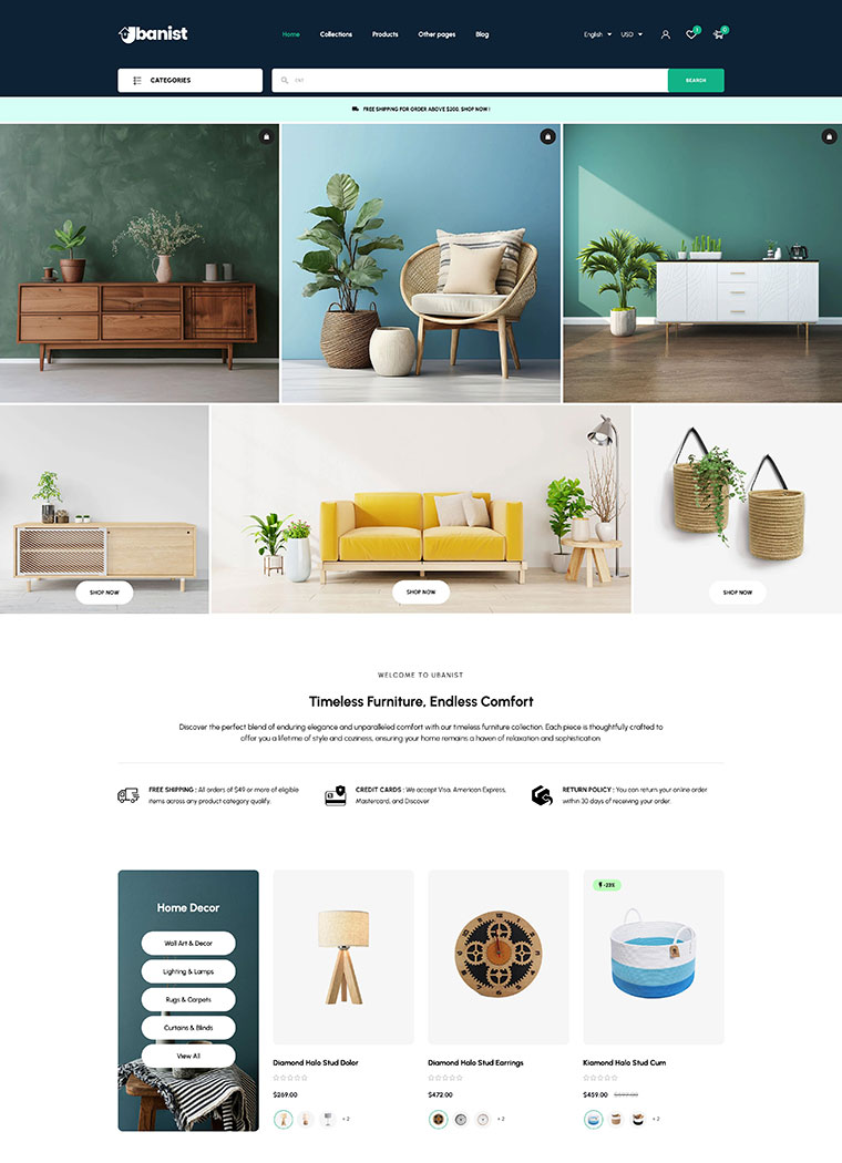 Furniture & Home Decor - Shopify