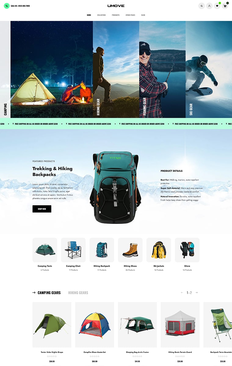 Camping & Outdoors Gears
