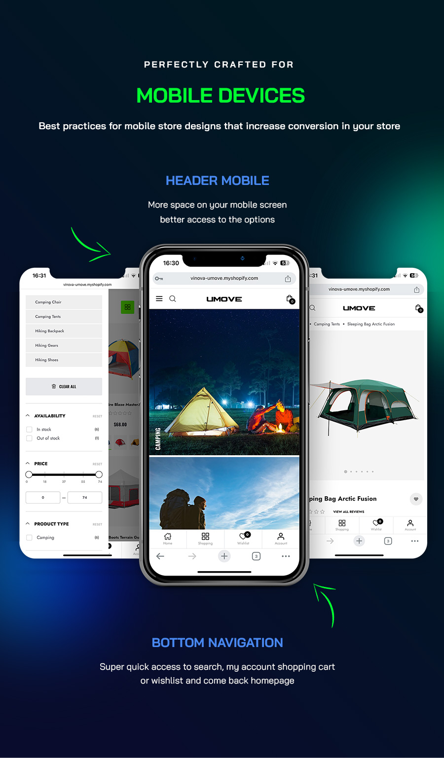 Umove - Camping & Outdoors Gears Shopify Theme Theme - 3